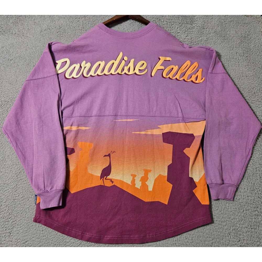 Disney Pixar Spirit Jersey Paradise Falls Up Balloons Purple Adult Size Large
